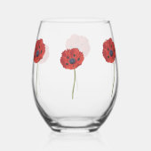 Blume Tumbler - Elegantes Blumendesign Weinglas Ohne Stiel (Rückseite)