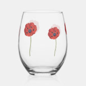 Blume Tumbler - Elegantes Blumendesign Weinglas Ohne Stiel (Rechts)