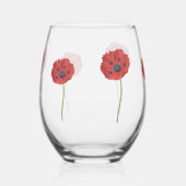 Blume Tumbler - Elegantes Blumendesign Weinglas Ohne Stiel (Links)