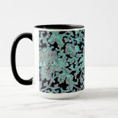 Blume türkis, Vintag Tasse (Links)