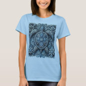 Blume Turtle - Blau T-Shirt (Vorderseite)