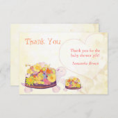 Blume Turtles Baby Dusche Danke (Vorne/Hinten)