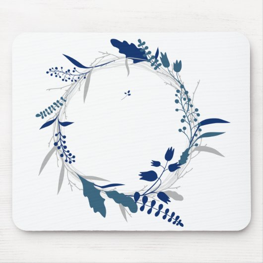 Blume Twig Corolla Wreath Lease Spring Leaf Mousepad (Vorne)