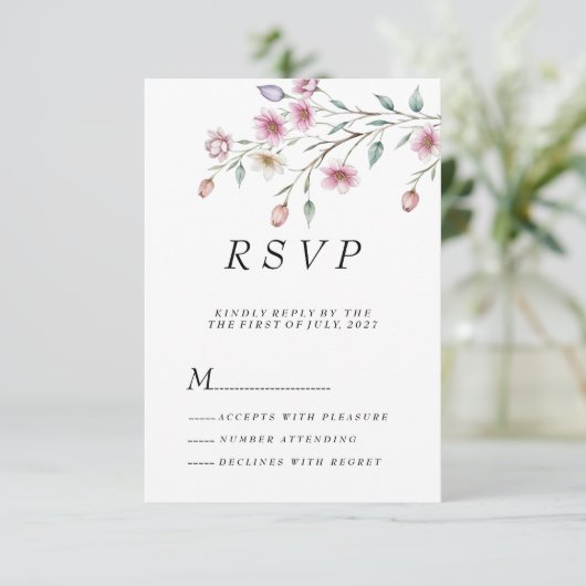 Blume UAWG Einladung (Stehend Vorderseite)