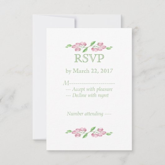 Blume UAWG RSVP Karte (Vorderseite)