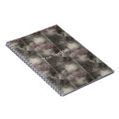 Blume über antikes Stuhldesign Art Muster Notizblock (Rechte Seite)