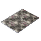 Blume über antikes Stuhldesign Art Muster Notizblock (Linke Seite)