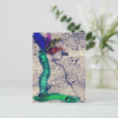 Blume über Beton Postkarte (Stehend Vorderseite)
