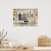 Blume über das Windows, 1895 von Carl Larsson Poster (Küche)