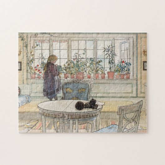 Blume über das Windows, 1895 von Carl Larsson Puzzle (Horizontal)