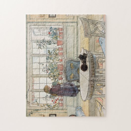 Blume über das Windows, 1895 von Carl Larsson Puzzle (Vertikal)