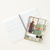 Blume über das Windows Carl Larsson Art Schwedisch Notizblock (Innenseite)