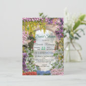 Blume über einen Bogen am See Einladung (Stehend Vorderseite)