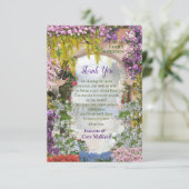 Blume über einen Bogen am UAWG RSVP Karte (Stehend Vorderseite)