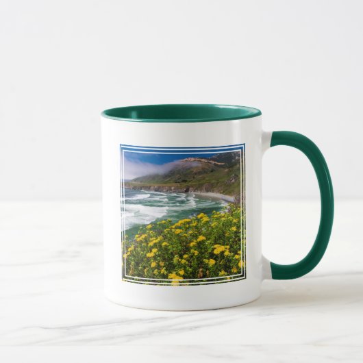Blume über Sand-Dollar-Strand Tasse (Rechts)