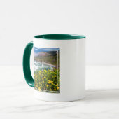 Blume über Sand-Dollar-Strand Tasse (Vorderseite Links)