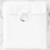 Blume über Wasserfarbe Vielen Dank Runder Aufkleber (Tasche)