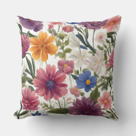 Blume überall auf Druckkissen Kissen