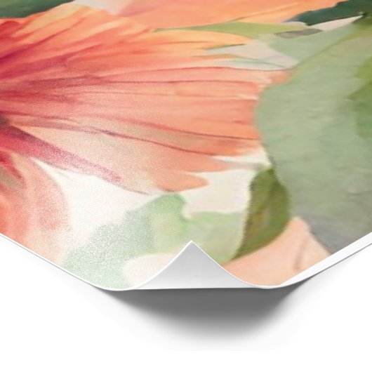 Blume überall in Druckfarbe - Jasmine Fotodruck (Ecke)