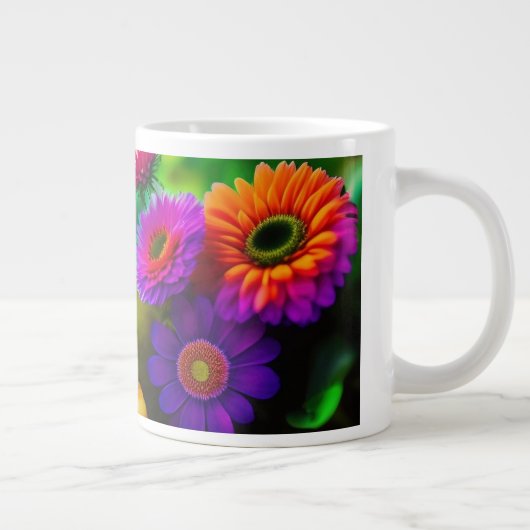 Blume überall Jumbo-Tasse (Rechts)