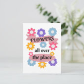 Blume überall postkarte (Stehend Vorderseite)