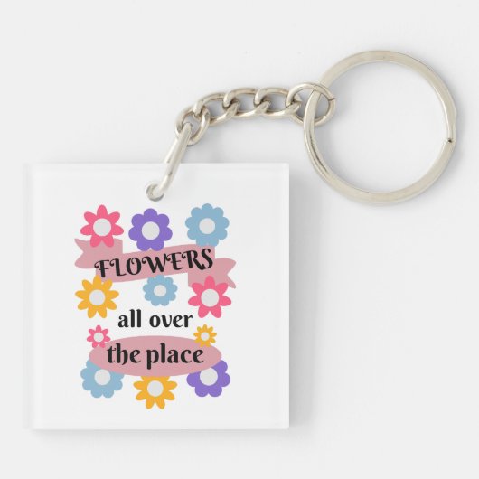 Blume überall schlüsselanhänger (Rückseite)
