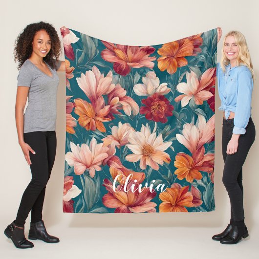 Blume Übername Fleece Blanket