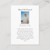 Blume überqueren Jungfrau Mary Beerdigung Gebetska Platzkarte (Rückseite)