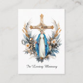 Blume überqueren Jungfrau Mary Beerdigung Gebetska Platzkarte (Vorderseite)