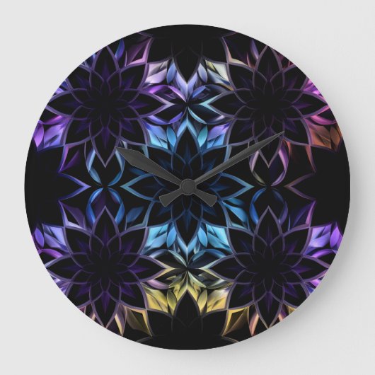 Blume-Uhr Große Wanduhr (Vorderseite)