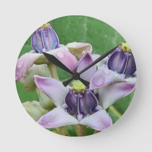 Blume-Uhr Runde Wanduhr