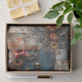 Blume, Uhren und Geber für gemischte Medien Seidenpapier (Geschenk)