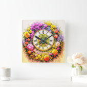 Blume Uhren Wand Art Deco (Zuhause)
