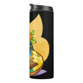 Blume Ukulele Hawaii Tropengeschenk Thermosbecher (Nach rechts gedreht)