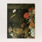 Blume um eine klassische Büste Puzzle (Vertikal)