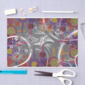 Blume- und abstrakt-Papiertaschpapier Seidenpapier (Handwerk)