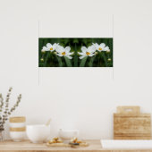 Blume und Abstrakter Bienenspiegel Poster (Küche)