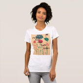Blume und Alte Liebe Buchstaben Shirt (Vorne ganz)