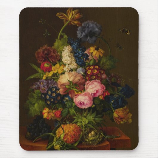 Blume und Ananas auf einer Unternehmung Mousepad (Vorne)