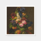 Blume und Ananas auf einer Unternehmung Serviette (Vorderseite)