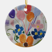 Blume und Balkone Keramik Ornament (Vorne)