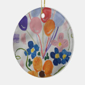 Blume und Balkone Keramik Ornament (Links)
