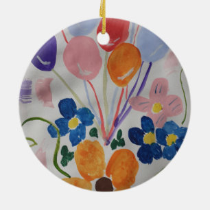 Blume und Balkone Keramik Ornament