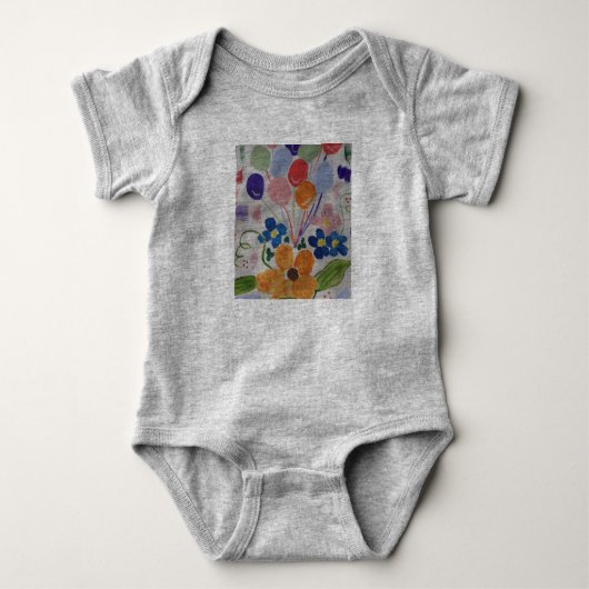 Blume und Balloons Baby Strampler (Vorderseite)