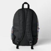 Blume und Balloons Bedruckter Rucksack (Rückseite)