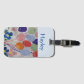 Blume und Balloons Gepäckanhänger (Vorderseite (Horizontal))
