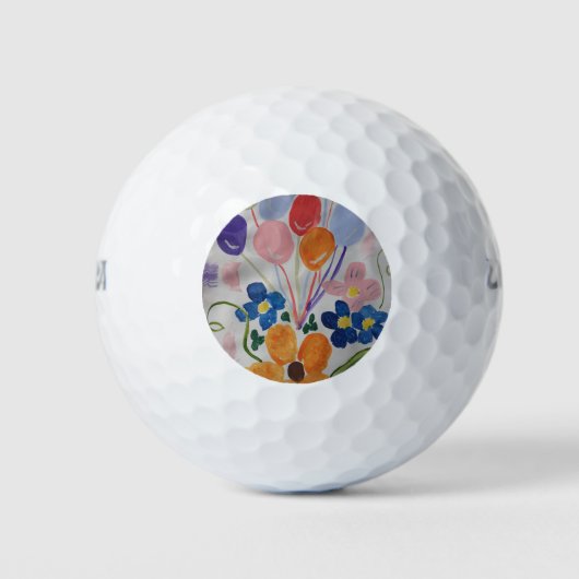 Blume und Balloons Golfball (Vorderseite)