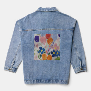 Blume und Balloons Jeansjacke