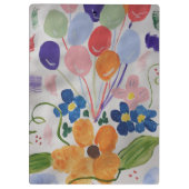 Blume und Balloons Klemmbrett (Rückseite)