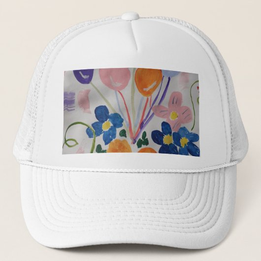 Blume und Balloons Truckerkappe (Vorderseite)